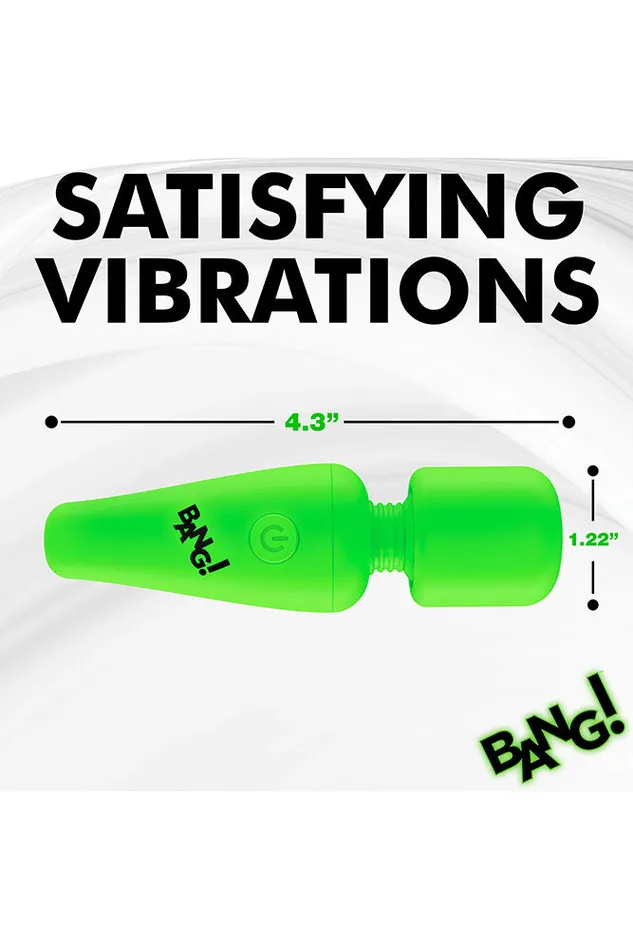 Female Sex Toys XR Brands XR Brands BANG 10X GlowintheDark Mini Wand Vibrator