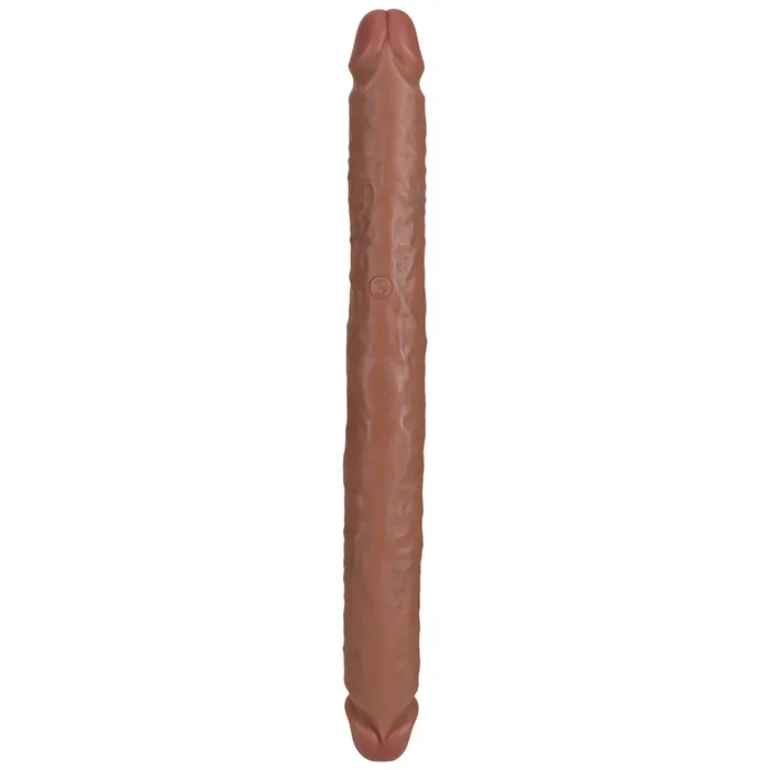 Shots Toys Dildos Shots Real Rock Straight Slim 14 Inch Double Dildo Tan
