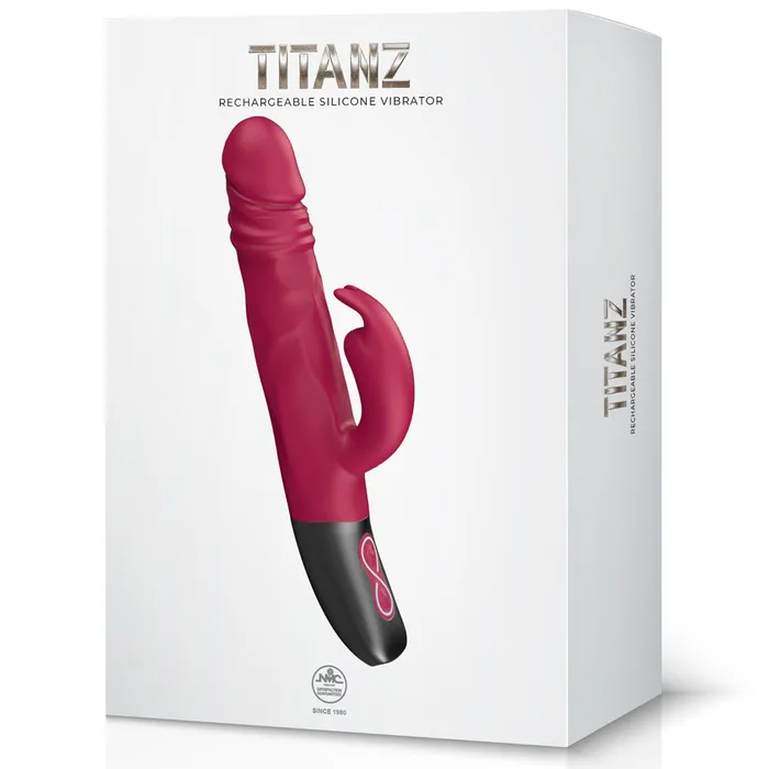 Vibrators Excellent Power Excellent Power Titanz Thrusting Penis Rabbit Vibrator Pink