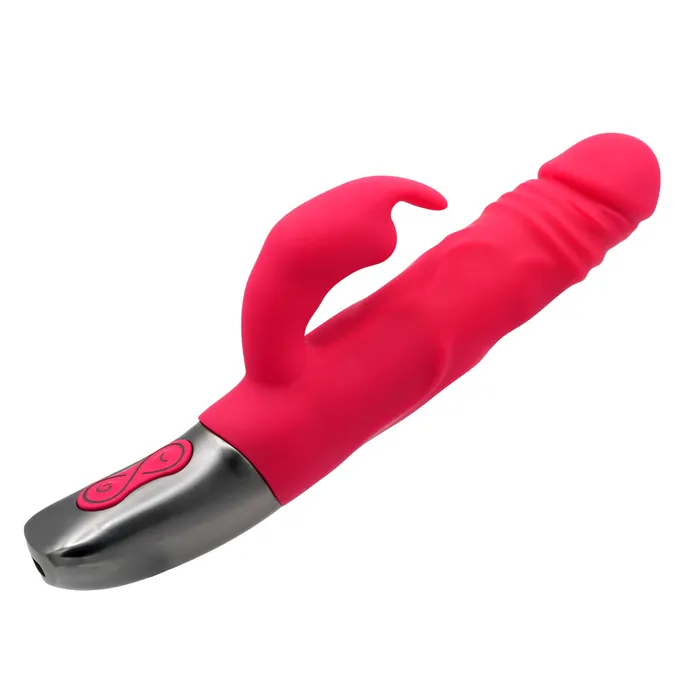 Vibrators Excellent Power Excellent Power Titanz Thrusting Penis Rabbit Vibrator Pink
