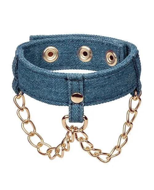 California Exotic Novelties Couples Ride em Premium Denim Collection Ankle Cuffs