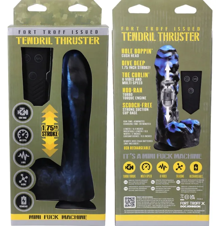 Anal Fort Troff Tendril Thruster BlackBlue Doc Johnson