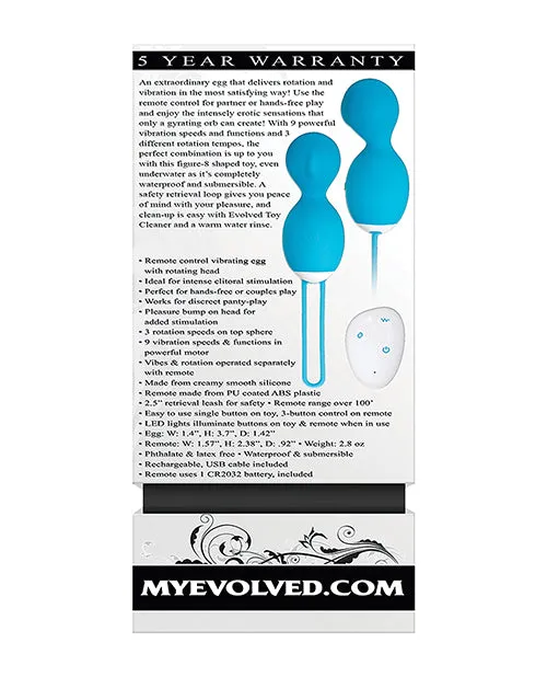 Open Desires Evolved Twistin The Night Away Kegel Rechargeable Blue Vibrators