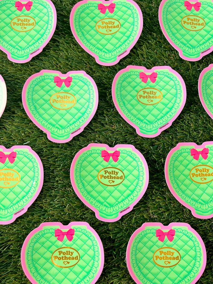 The Peach Fuzz Female Sex Toys The Peach Fuzz Polly Pothead Sticker In Store Only