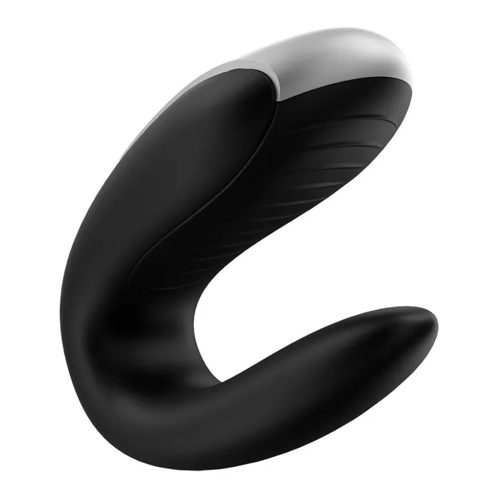 Vibrators Satisfyer Satisfyer Double Fun Partner Vibrator Black