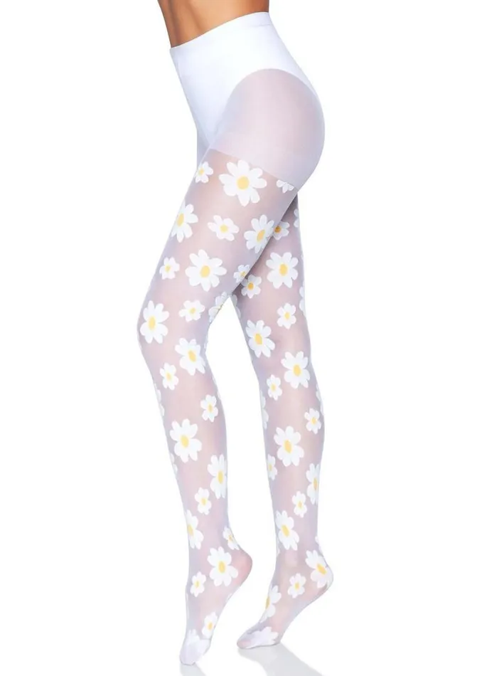Hosiery Leg Avenue Leg Avenue Daisy Nylon Sheer Tights