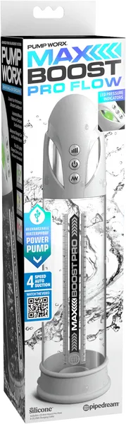 Pipedreams Male Sex Toys Max Boost Pro Flow White