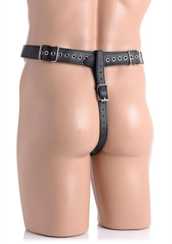 STRICT Male Sex Toys Strict Male Chastity Harness with Silicone Anal Plug
